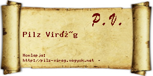Pilz Virág névjegykártya